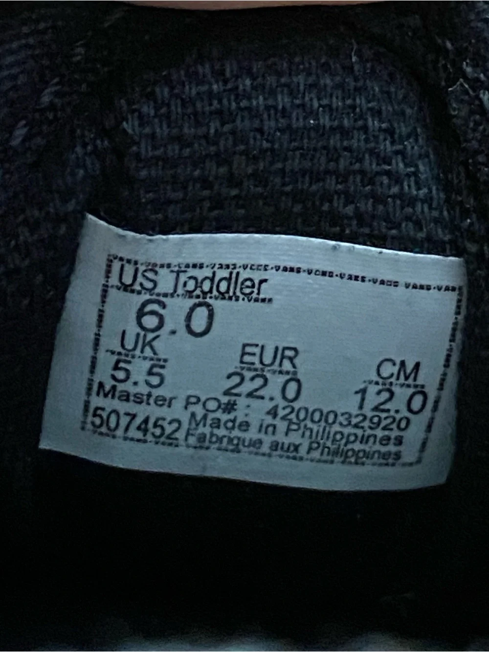 Vans toddler old